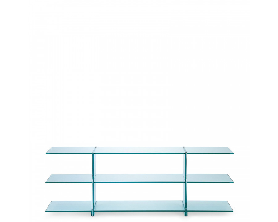 FontanaArte - Teso Console Table in Transparent, Glass/Metal