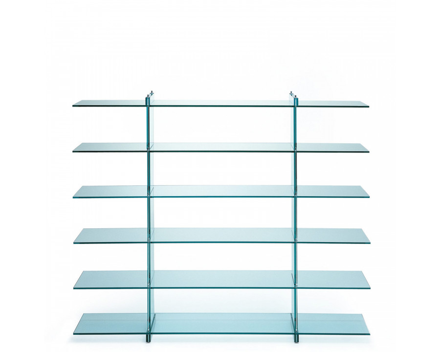 FontanaArte - Teso Bookcase in Transparent, Glass/Metal