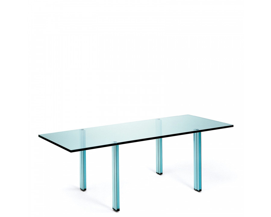 FontanaArte - Teso Coffee Table in Transparent, Glass/Metal