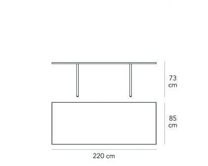 FontanaArte - Teso Coffee Table in Transparent, Glass/Metal