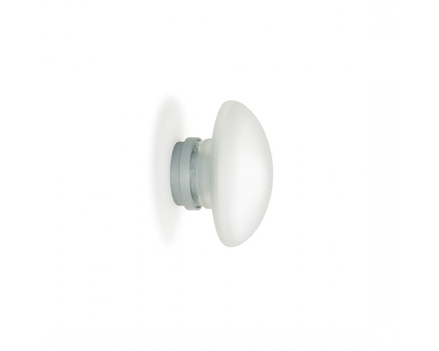 FontanaArte Sillaba Medium Wall/Ceiling Lamp - White, Glass/Galvanized Metal