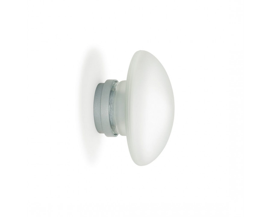 FontanaArte Sillaba Large Wall/Ceiling Lamp - White, Glass/Galvanized Metal