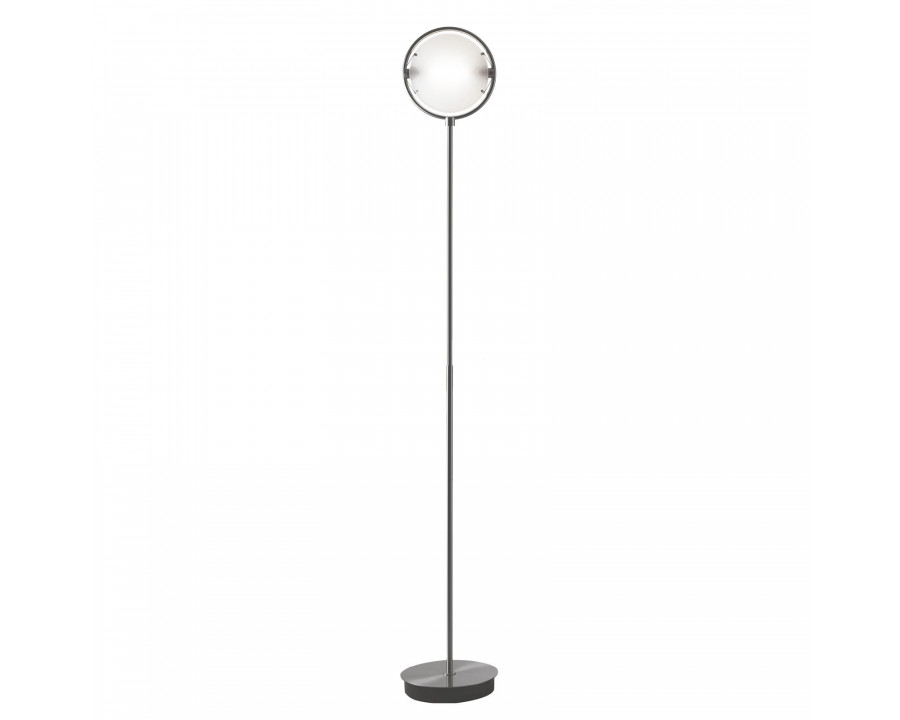 FontanaArte Nobi Large Floor Lamp - Satined Nickel-Plated, Glass/Metal