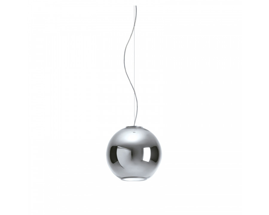 FontanaArte Globo Di Luce Medium Suspension Lamp - Chrome, Glass/Metal