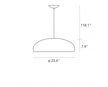 FontanaArte Pangen Medium Suspension Lamp - White, Polymer/Metal