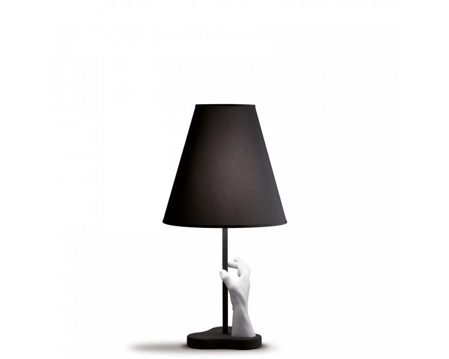 FontanaArte - Mano Table Lamp in Black, Metal/Fabric