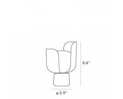 FontanaArte Blom Table Lamp - Yellow, Polymer/Aluminum