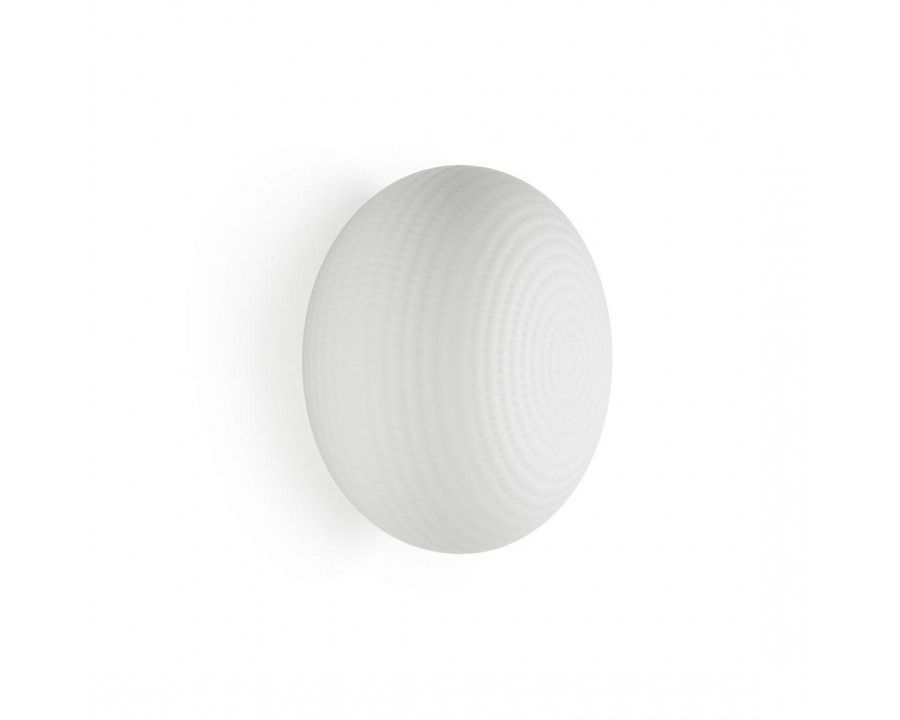 FontanaArte - Bianca Medium Wall/Ceiling Lamp in White, Glass/Metal