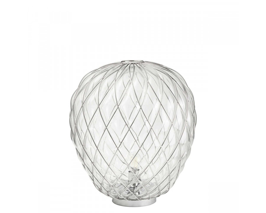 FontanaArte Pinecone Large Table Lamp - Transparent/Chrome, Glass/Galvanized Metal