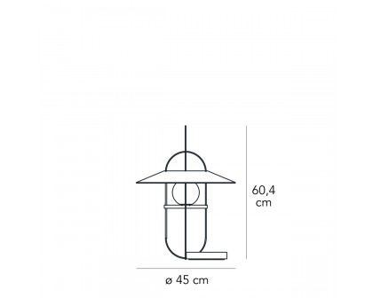 FontanaArte Setareh Glass Medium Table Lamp - Glossy Black/White, Glass/Metal/Marble