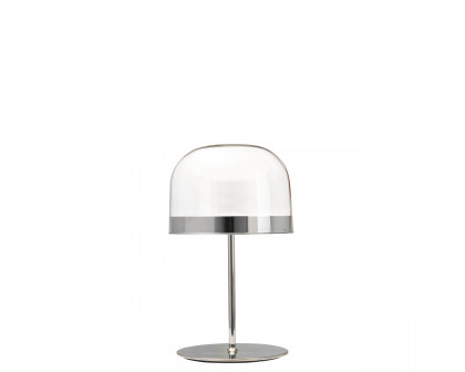 FontanaArte Equatore Medium Table Lamp - Chrome, Glass/Galvanized Metal