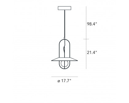 FontanaArte Setareh Small Spherical Diffuser Suspension Lamp - Glossy Black/White