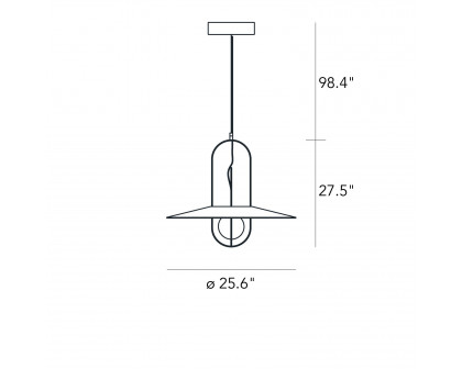 FontanaArte Setareh Medium Spherical Diffuser Suspension Lamp - Glossy Black/White