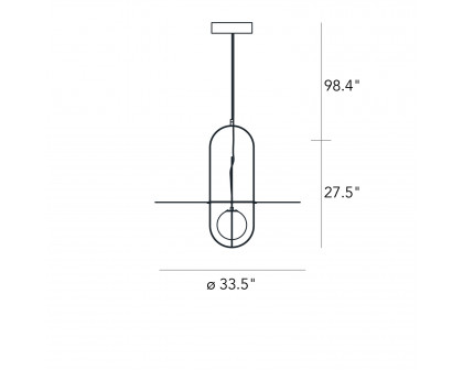 FontanaArte Setareh Large Straight Diffuser Suspension Lamp - Glossy Black/White