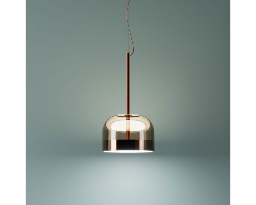 FontanaArte Equatore Small Suspension Lamp - Gold, Glass/Galvanized Metal