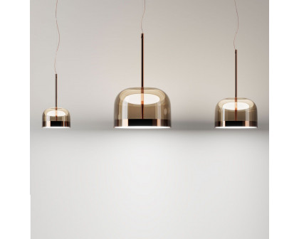 FontanaArte Equatore Small Suspension Lamp - Gold, Glass/Galvanized Metal