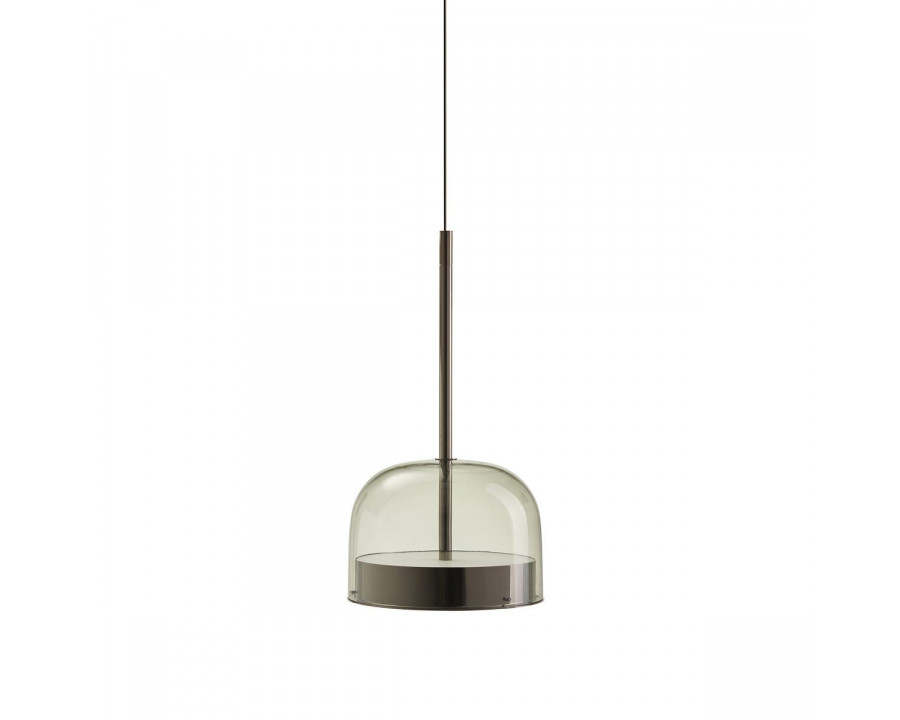 FontanaArte Equatore Small Suspension Lamp - Glossy Black, Glass/Galvanized Metal