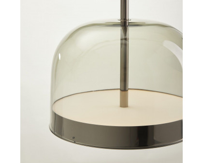 FontanaArte Equatore Small Suspension Lamp - Glossy Black, Glass/Galvanized Metal