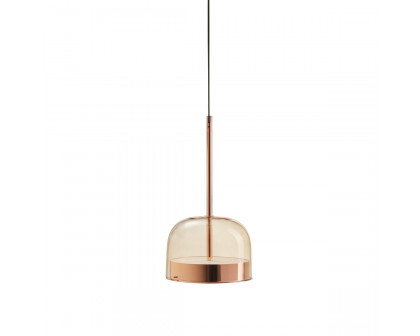 FontanaArte Equatore Small Suspension Lamp - Glossy Copper, Glass/Galvanized Metal