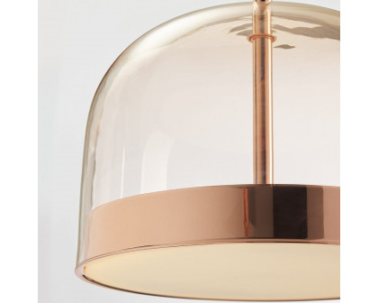 FontanaArte Equatore Small Suspension Lamp - Glossy Copper, Glass/Galvanized Metal