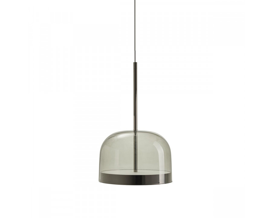 FontanaArte Equatore Medium Suspension Lamp - Glossy Black, Glass/Galvanized Metal