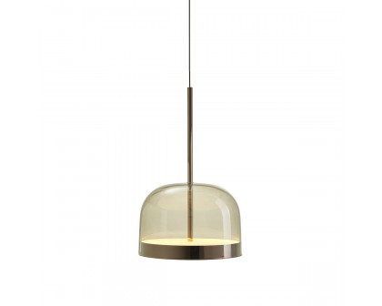 FontanaArte Equatore Medium Suspension Lamp - Glossy Black, Glass/Galvanized Metal