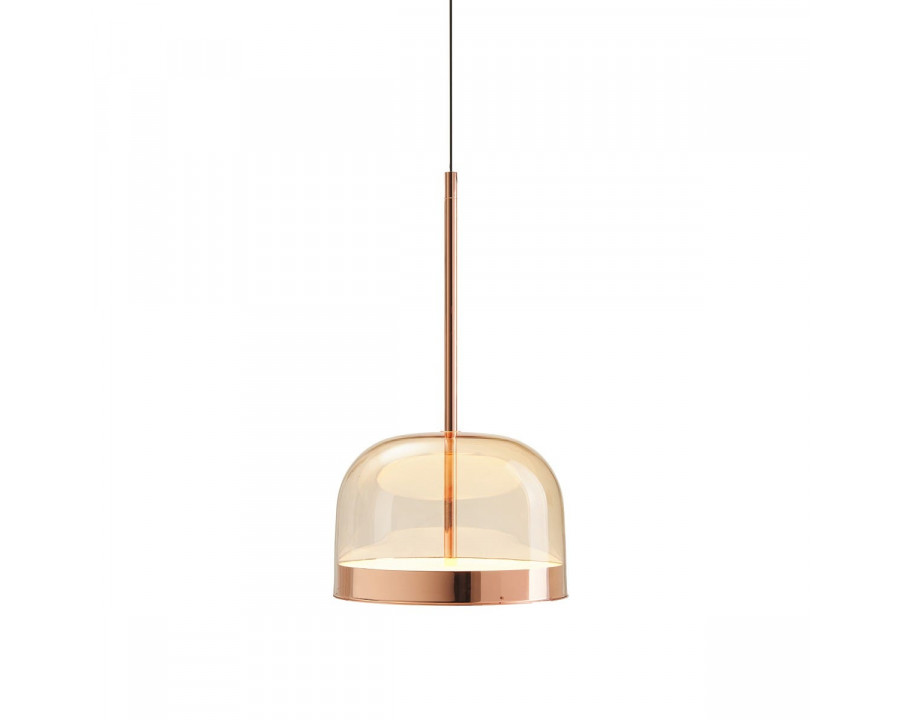 FontanaArte Equatore Medium Suspension Lamp - Glossy Copper, Glass/Galvanized Metal