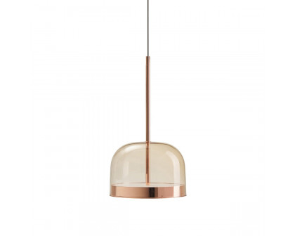 FontanaArte Equatore Medium Suspension Lamp - Glossy Copper, Glass/Galvanized Metal