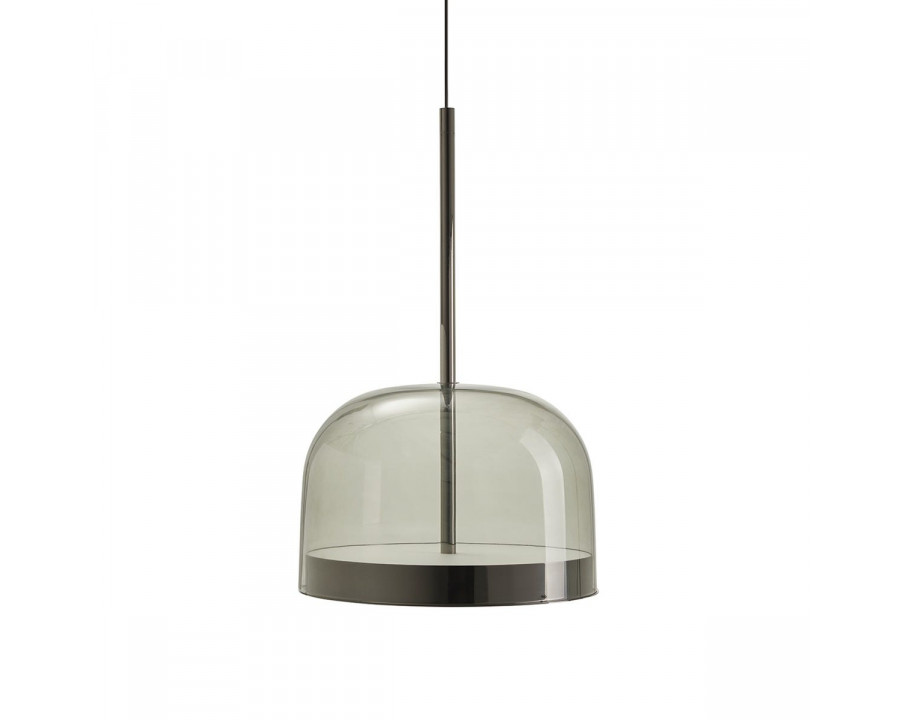 FontanaArte Equatore Large Suspension Lamp - Glossy Black, Glass/Galvanized Metal