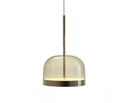 FontanaArte Equatore Large Suspension Lamp - Glossy Black, Glass/Galvanized Metal