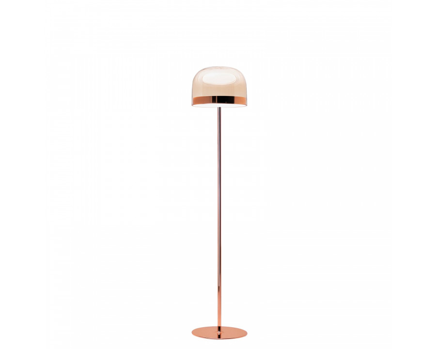 FontanaArte Equatore Small Floor Lamp - Glossy Copper, Glass/Galvanized Metal