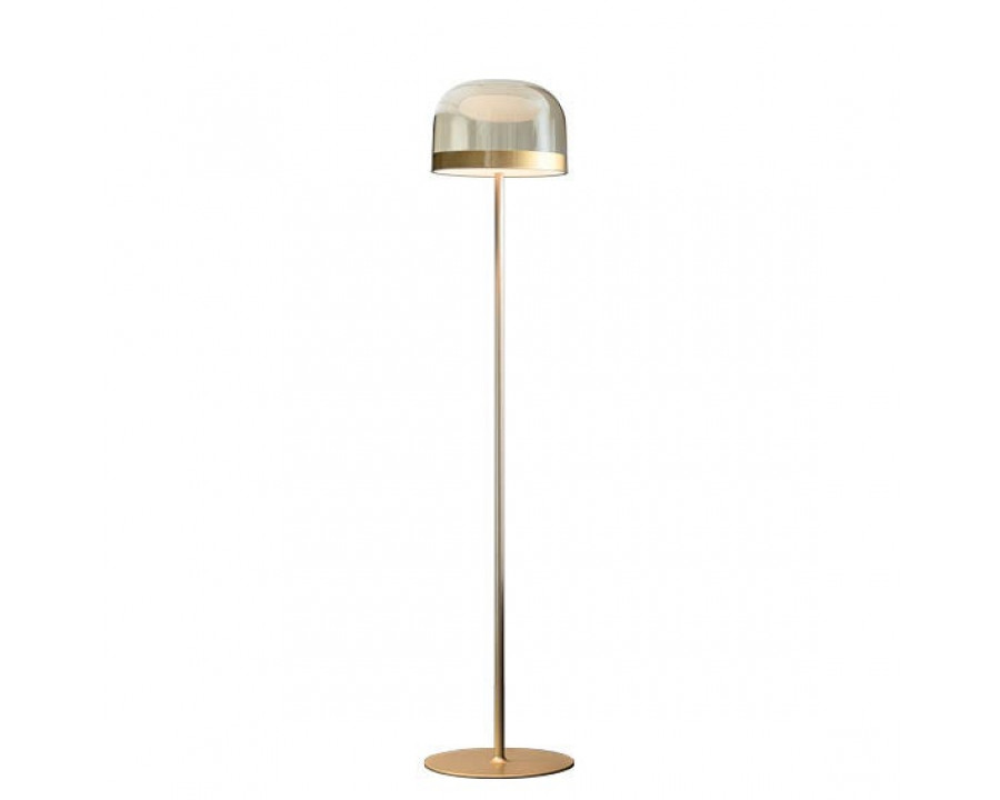 FontanaArte Equatore Medium Floor Lamp - Matt Gold, Glass/Metal