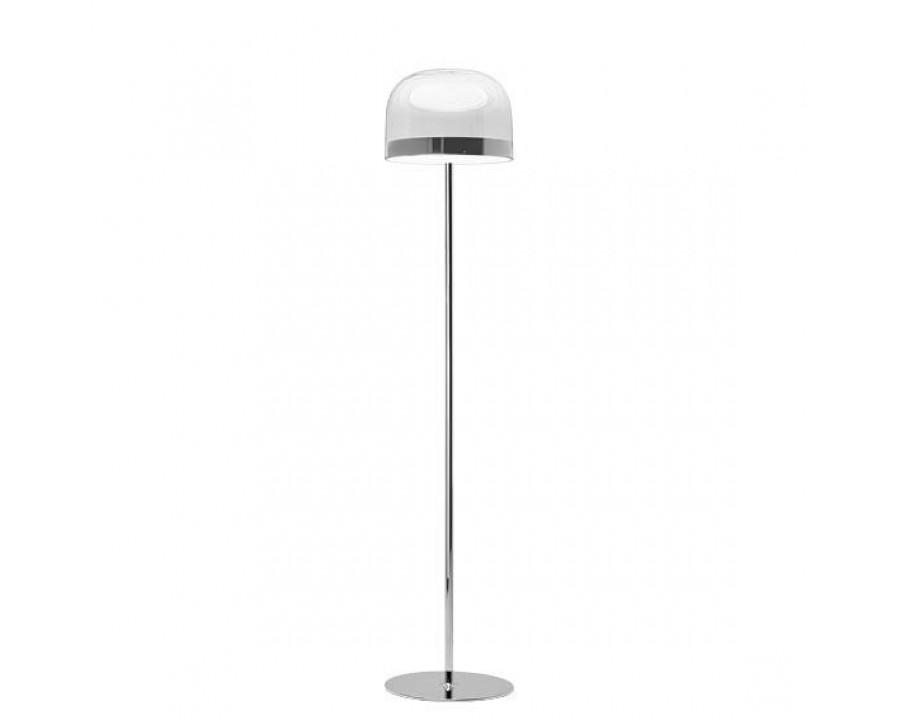 FontanaArte Equatore Medium Floor Lamp - Chrome, Glass/Galvanized Metal