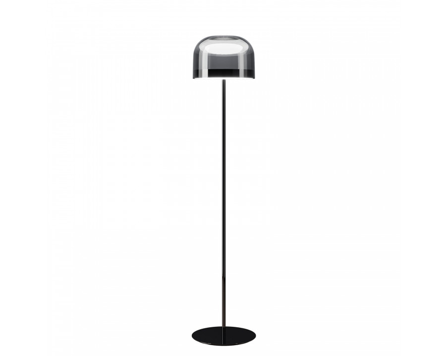 FontanaArte Equatore Medium Floor Lamp - Glossy Black, Glass/Galvanized Metal