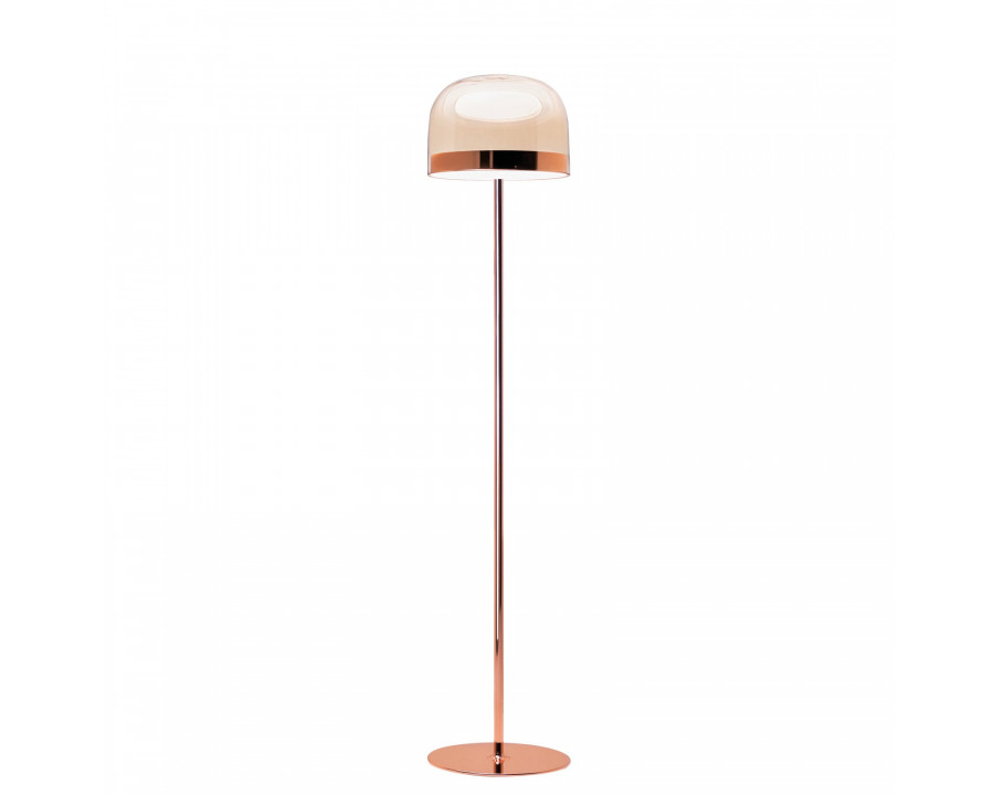 FontanaArte Equatore Medium Floor Lamp - Glossy Copper, Glass/Galvanized Metal