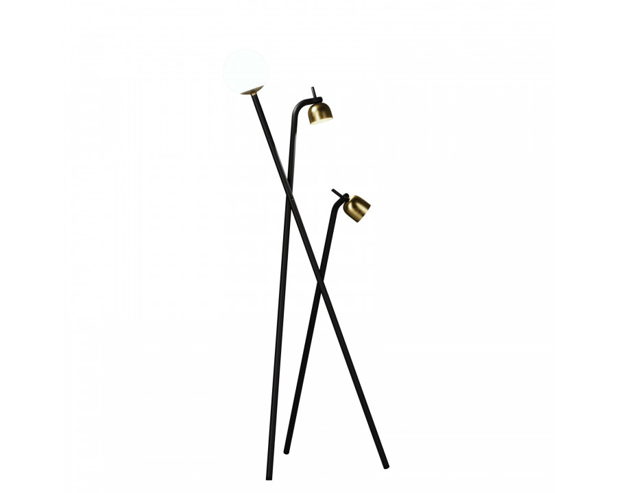 FontanaArte - Tripod Floor Lamp in Black, Glass/Metal