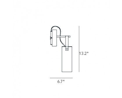 FontanaArte - Galerie Wall Lamp in Quartz/White, Glass/Metal