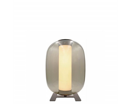 FontanaArte Meridiano Table Lamp - Black/Gray Fume, Glass/Galvanized Metal