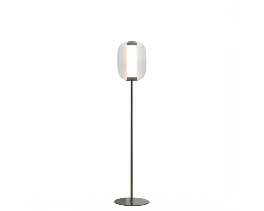 FontanaArte Meridiano Medium Floor Lamp - Transparent, Glass/Galvanized Metal