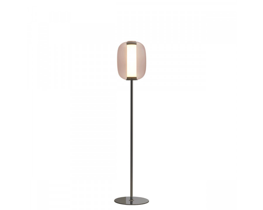 FontanaArte Meridiano Floor Lamp - Black/Pink, Glass/Galvanized Metal