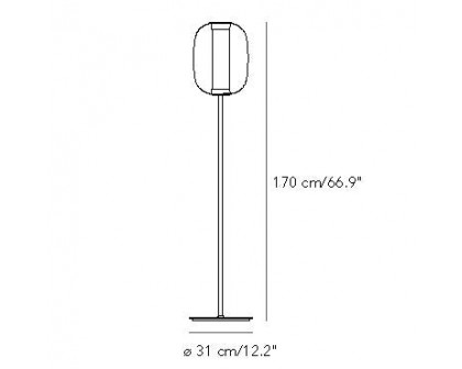 FontanaArte Meridiano Floor Lamp - Black/Transparent, Glass/Galvanized Metal