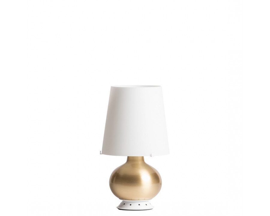 FontanaArte Fontanella Medium Table Lamp - Chrome, Glass/Galvanized Metal