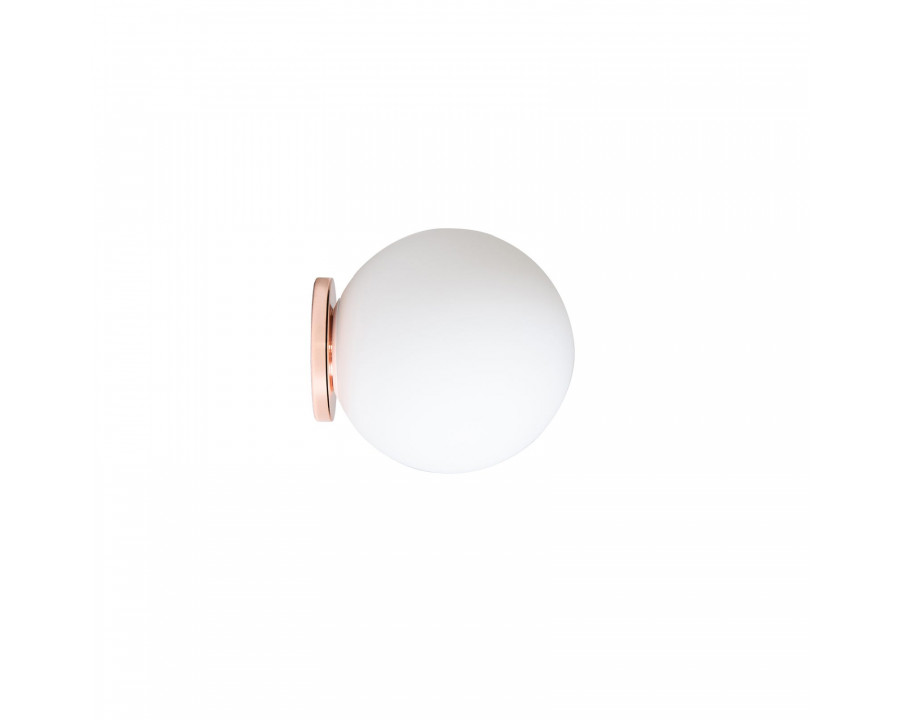 FontanaArte Pallina Wall/Ceiling Lamp - Rose Gold, Glass/Galvanized Metal