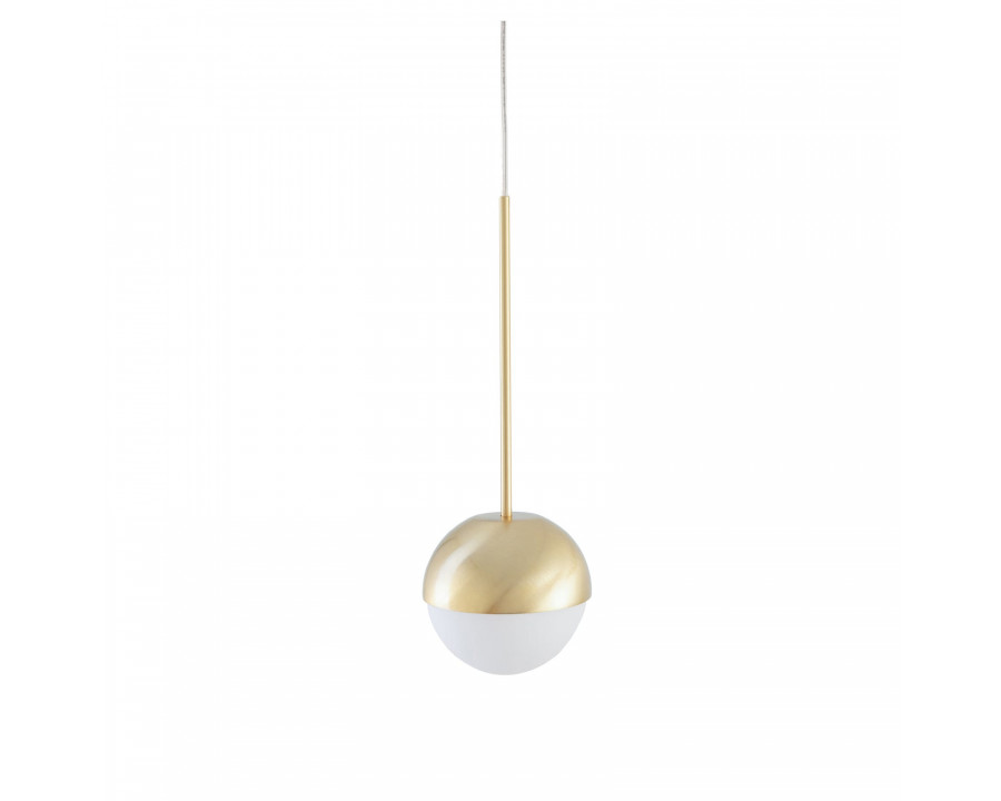 FontanaArte Pallina Suspension Lamp - Brass, Glass/Galvanized Metal