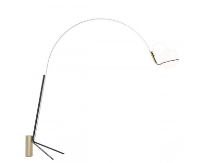 FontanaArte Alicanto Floor Lamp - Gold/White, Glass/Painted Metal