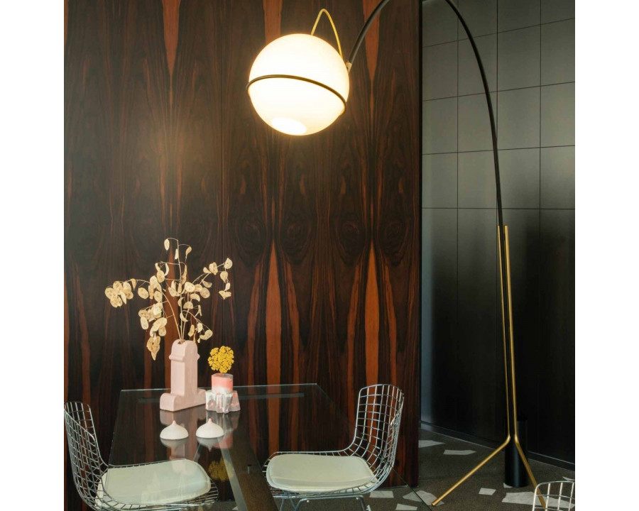 FontanaArte Alicanto Floor Lamp - Gold/Black, Glass/Painted Metal