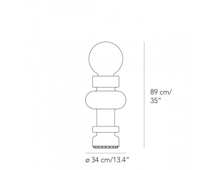 FontanaArte - Re Floor Lamp in White, Glass