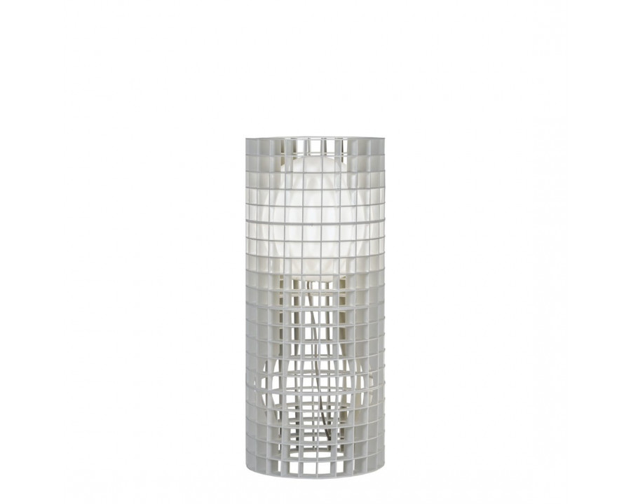 FontanaArte Matrix Large Table Lamp - White, Glass/Galvanized Metal