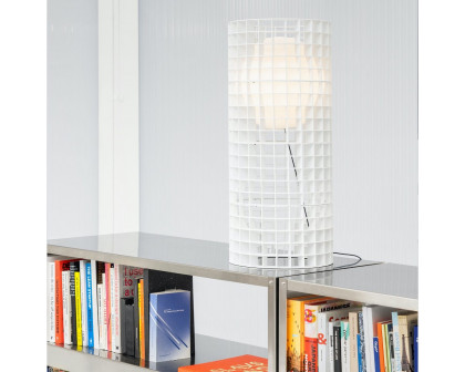 FontanaArte Matrix Large Table Lamp - White, Glass/Galvanized Metal