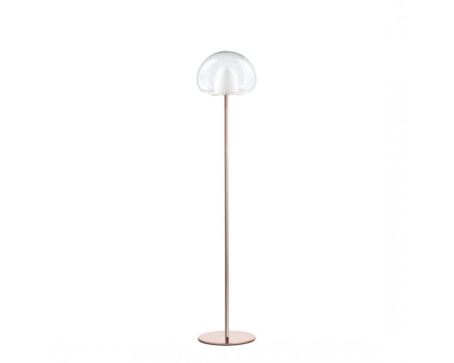 FontanaArte Thea Large Floor Lamp - Polished/Transparent Copper, Glass/Galvanic Metal